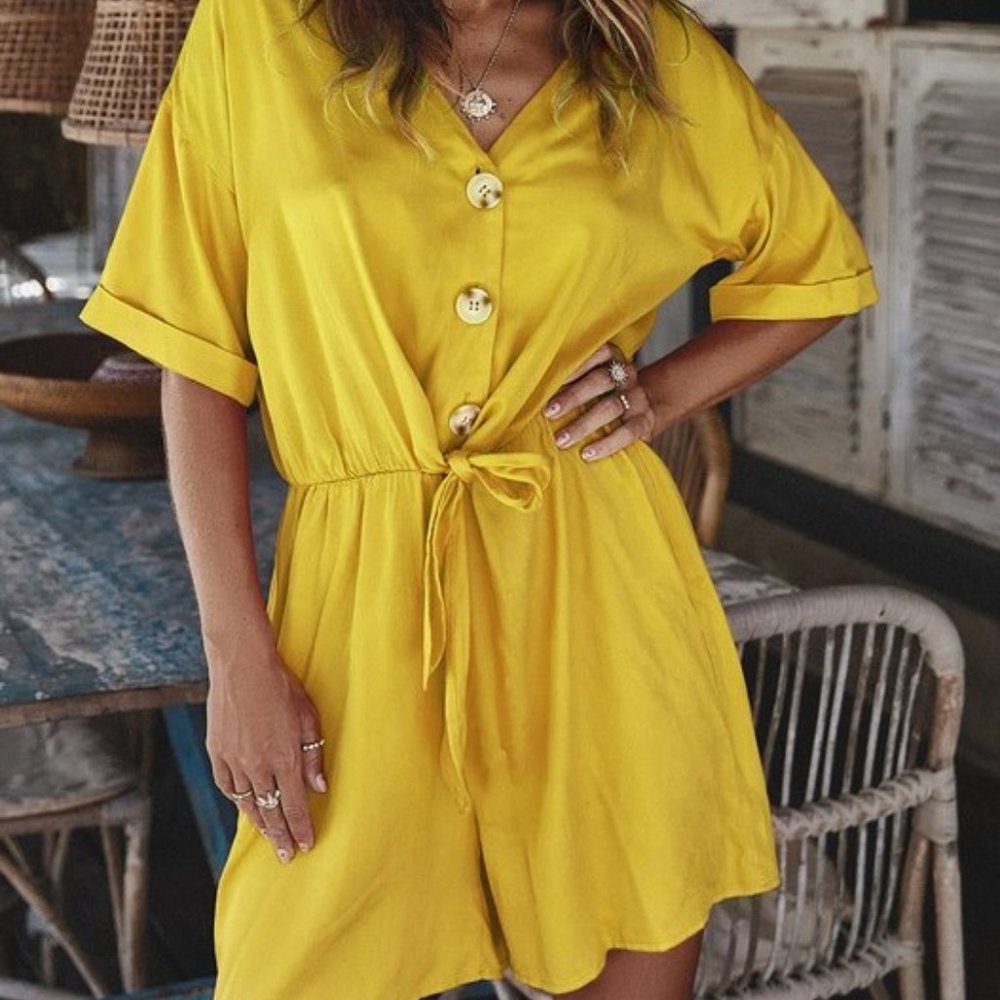 Mango Short Sleeve Romper - Picture 5 of 5